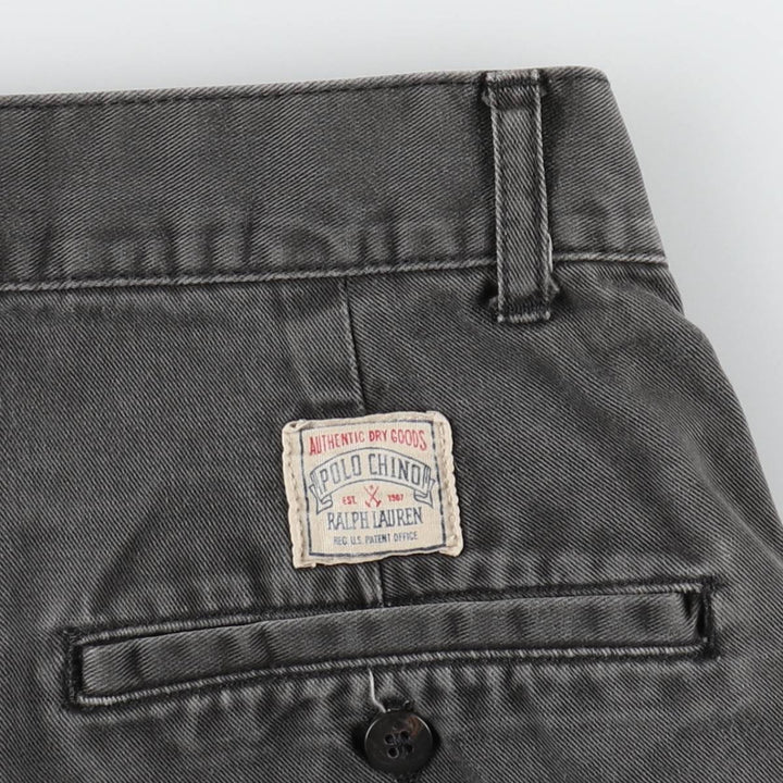 Ralph Lauren POLO by Ralph Lauren Two-pleat Chino Pants for Men, W30 equivalent cotton black type Vintage Second Hand