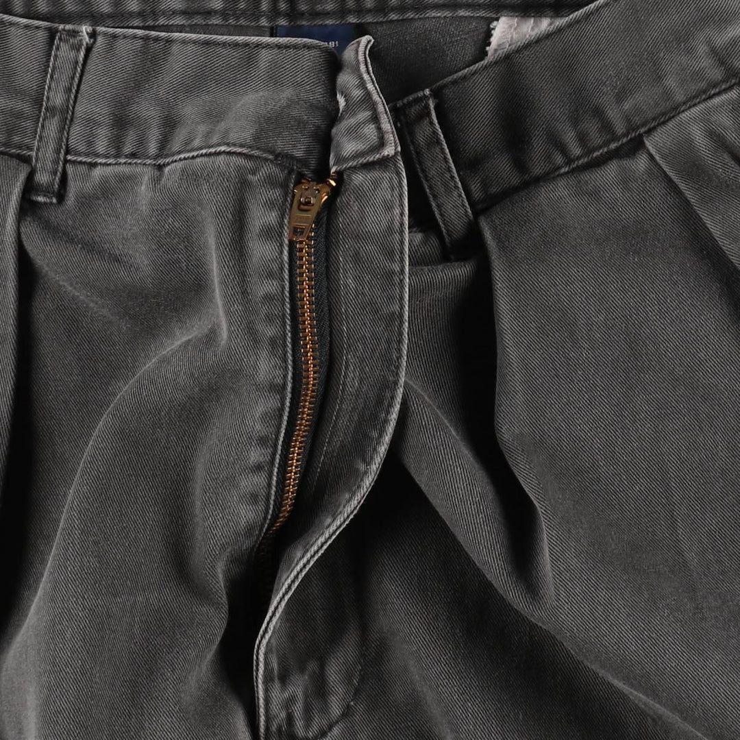 Ralph Lauren POLO by Ralph Lauren Two-pleat Chino Pants for Men, W30 equivalent cotton black type Vintage Second Hand