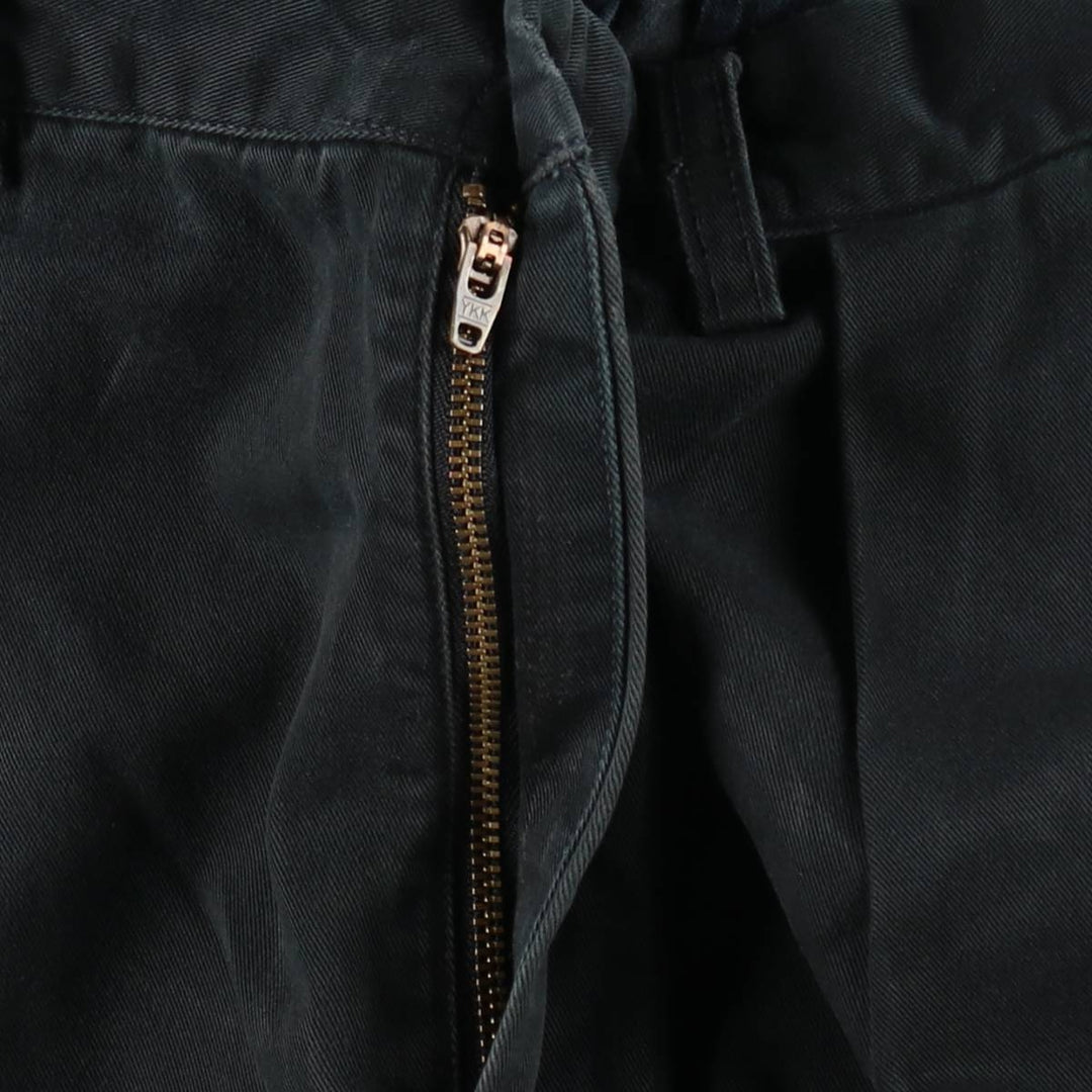 Ralph Lauren POLO by Ralph Lauren ANDREW PANT Two-pleat chino pants for men, W30 equivalent cotton black type Vintage Second Hand
