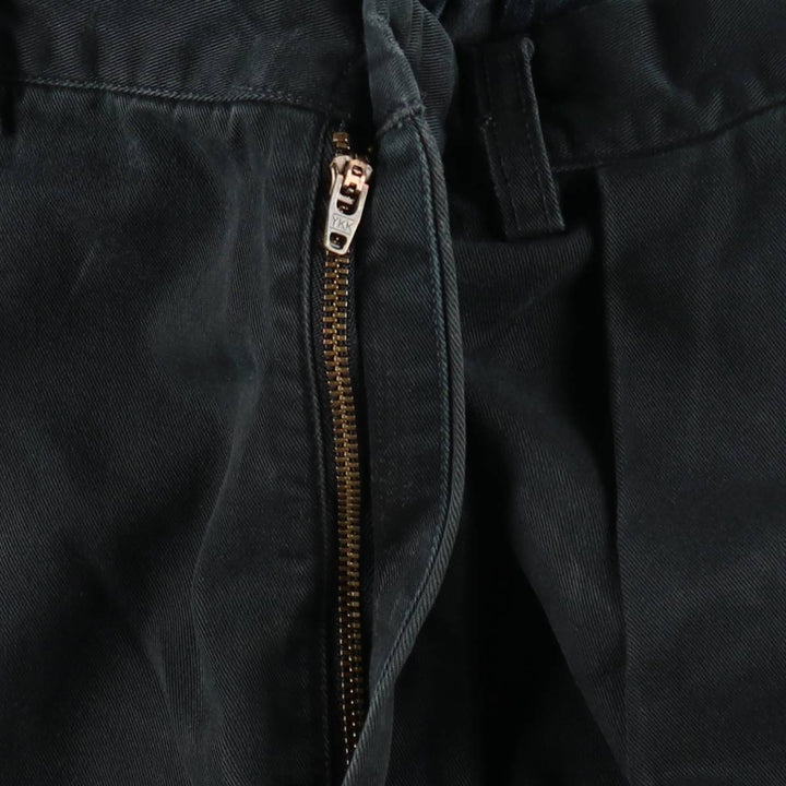 Ralph Lauren POLO by Ralph Lauren ANDREW PANT Two-pleat chino pants for men, W30 equivalent cotton black type Vintage Second Hand