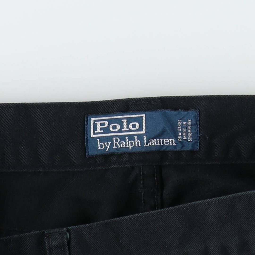 Ralph Lauren POLO by Ralph Lauren Chino Pants Men's W34 equivalent cotton black type Vintage Second Hand