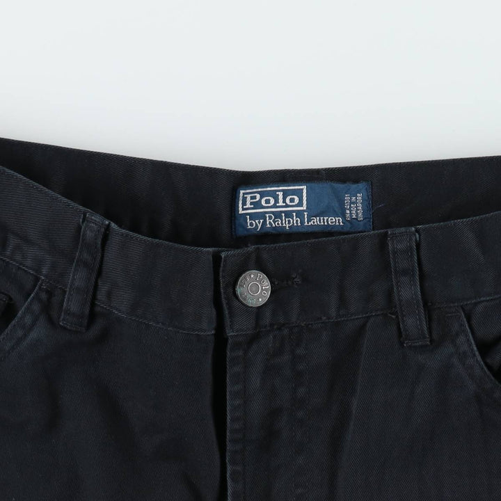 Ralph Lauren POLO by Ralph Lauren Chino Pants Men's W34 equivalent cotton black type Vintage Second Hand
