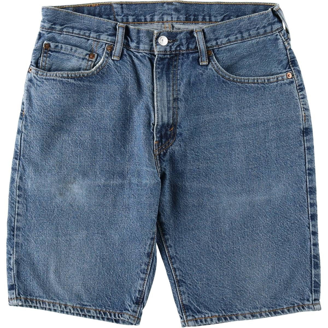 Levi's denim shorts, men's size W33 (approx.) unclear blue type Vintage Second Hand