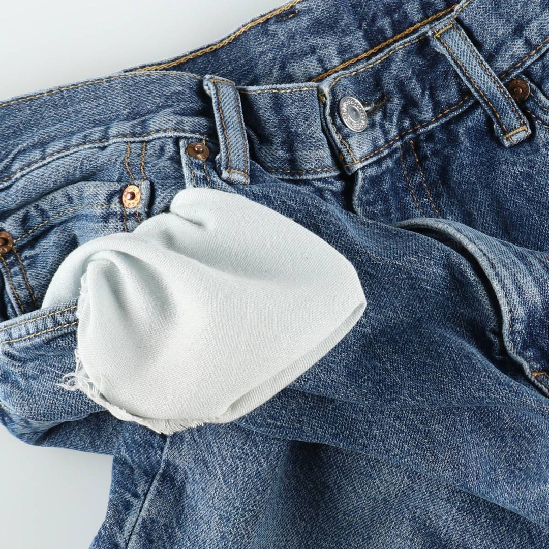Levi's denim shorts, men's size W33 (approx.) unclear blue type Vintage Second Hand