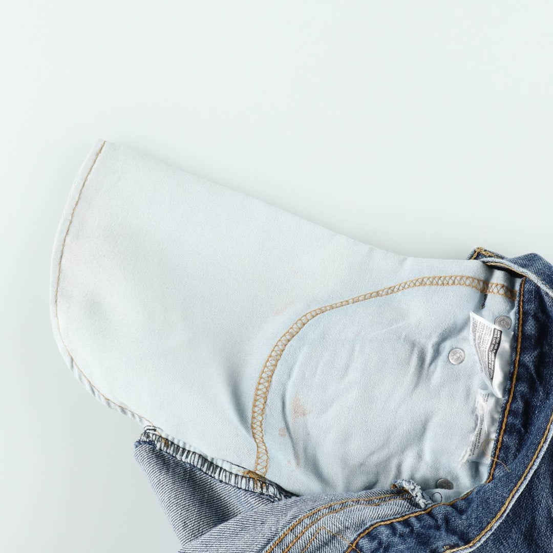 Levi's denim shorts, men's size W33 (approx.) unclear blue type Vintage Second Hand