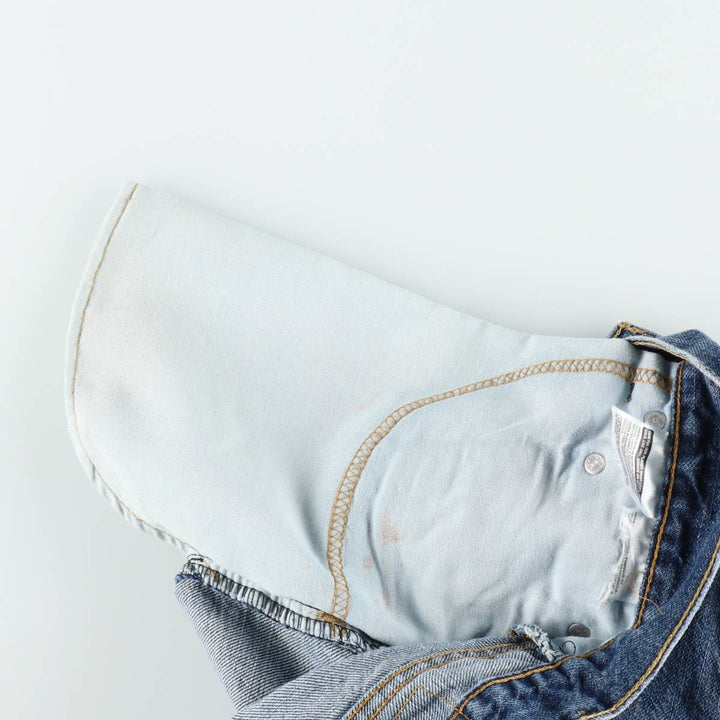 Levi's denim shorts, men's size W33 (approx.) unclear blue type Vintage Second Hand