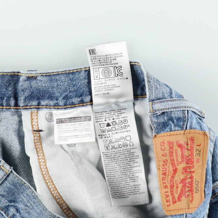 Levi's 35550-2110 Denim Shorts, Men's W32 (approx.) cotton blue type Vintage Second Hand