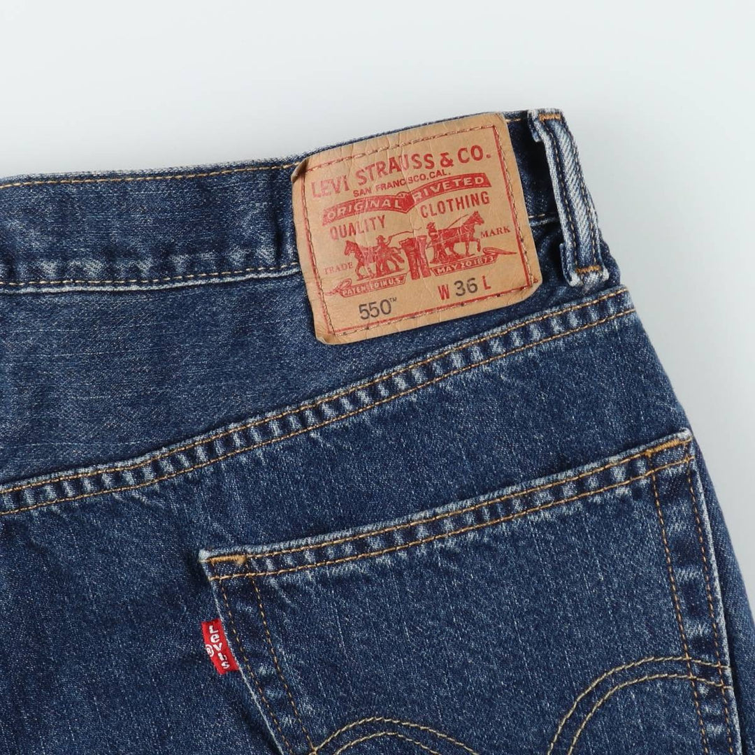 Levi's 550 Relaxed Fit Denim Shorts, Men's Size W36 cotton blue type Vintage Second Hand