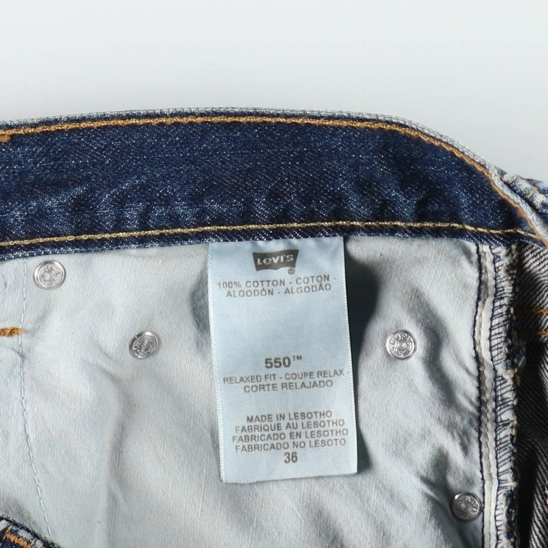 Levi's 550 Relaxed Fit Denim Shorts, Men's Size W36 cotton blue type Vintage Second Hand