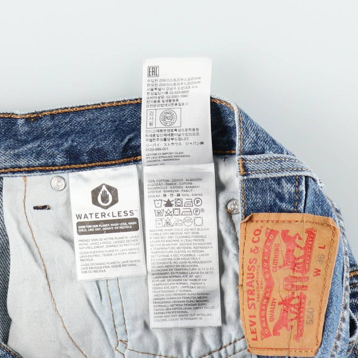 Levi's 35550-2111 Denim Shorts, Men's W37 (approx.) cotton blue type Vintage Second Hand