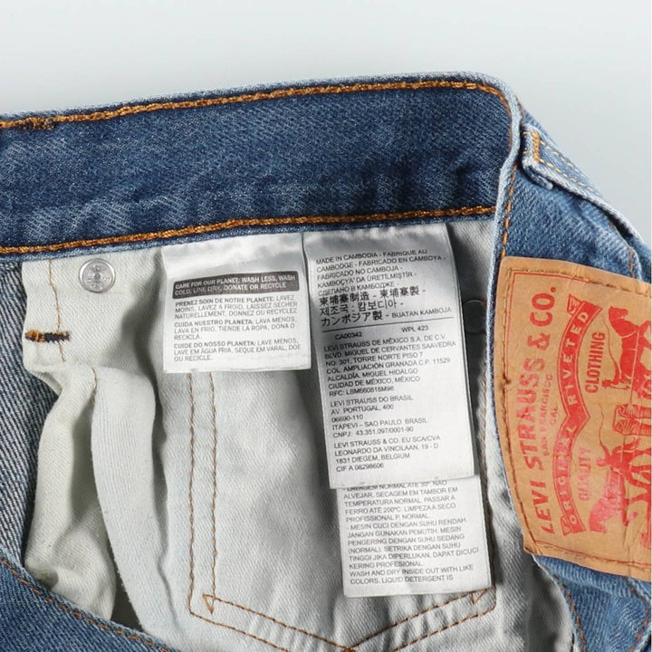 Levi's 35569-0714 Denim Shorts, Men's Size W34 (approx.) cotton blue type Vintage Second Hand