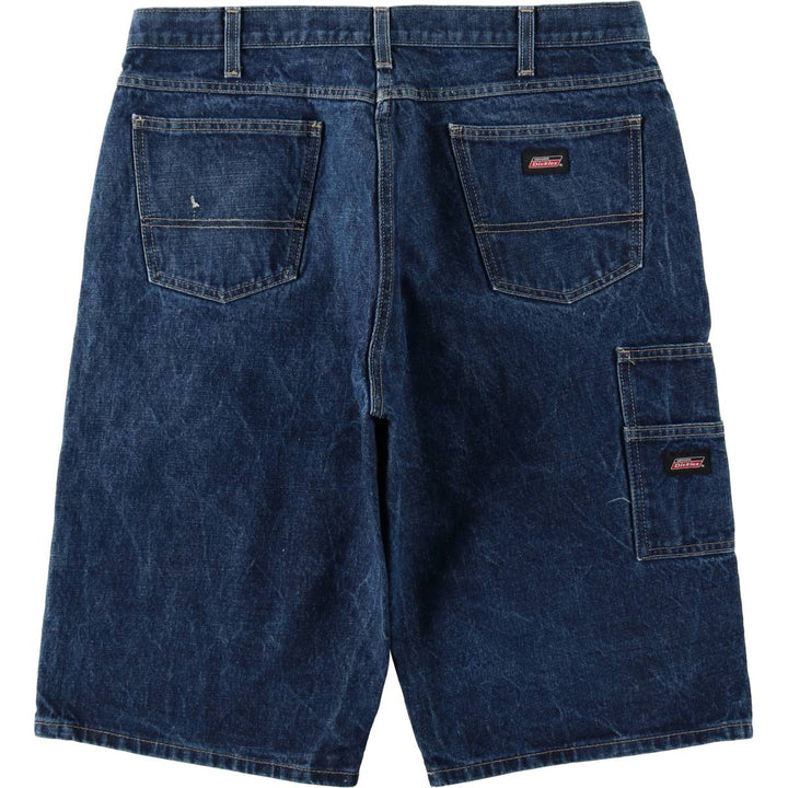 Dickies denim painter shorts, half pants, men's size w37 cotton Navy blue Vintage Second Hand