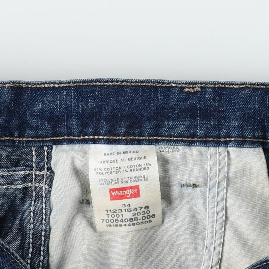 2000'S Wrangler denim painter shorts, men's size W36 (approx.) cotton blue type Vintage Second Hand