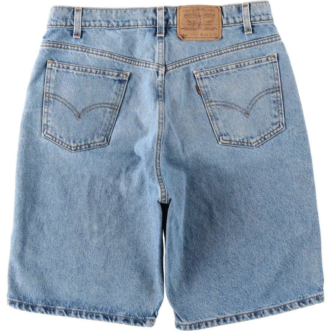 90'S Levi's 550 Relaxed Fit Denim Shorts/Jorts, Men's, Size 34, Vintage cotton blue type Vintage Second Hand