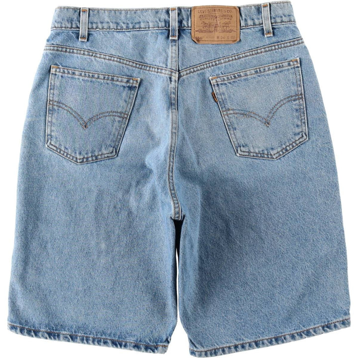 90'S Levi's 550 Relaxed Fit Denim Shorts/Jorts, Men's, Size 34, Vintage cotton blue type Vintage Second Hand