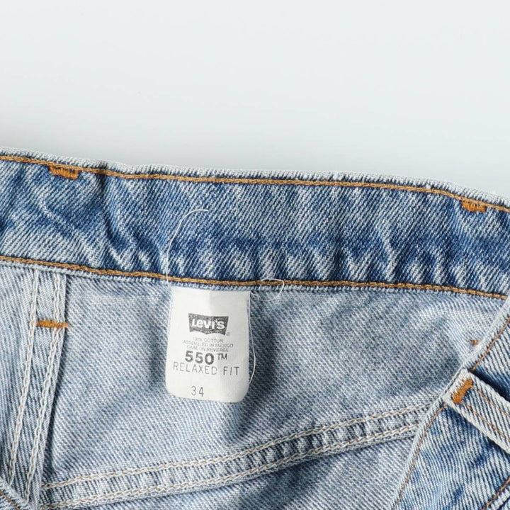 90'S Levi's 550 Relaxed Fit Denim Shorts/Jorts, Men's, Size 34, Vintage cotton blue type Vintage Second Hand