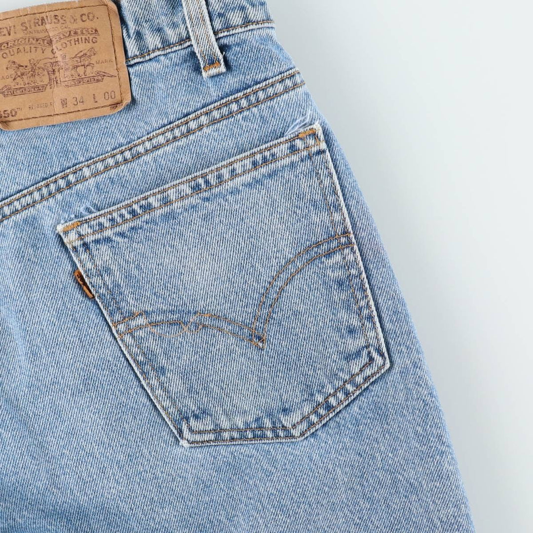 90'S Levi's 550 Relaxed Fit Denim Shorts/Jorts, Men's, Size 34, Vintage cotton blue type Vintage Second Hand