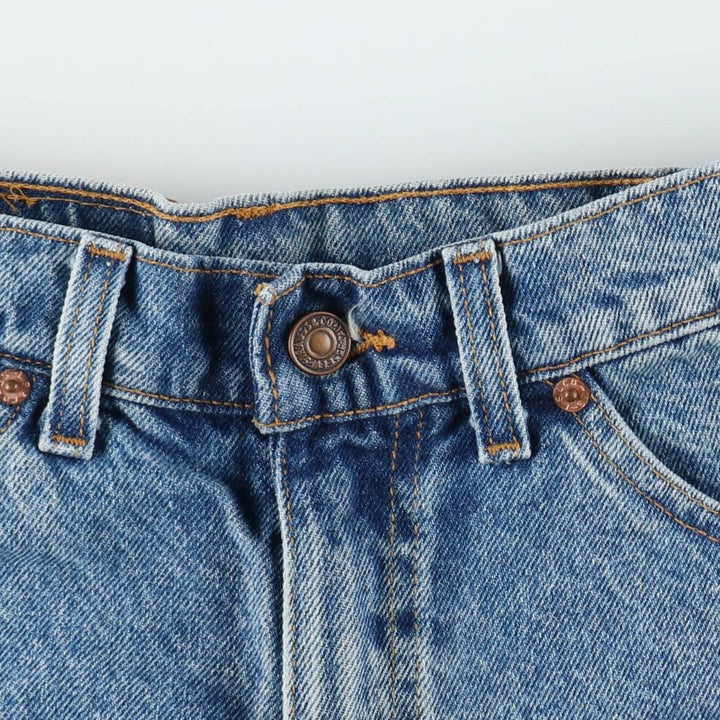 90'S Levi's 550 Relaxed Fit Orange Tab Denim Shorts, Men's W30 (approx.), Vintage cotton blue type Vintage Second Hand