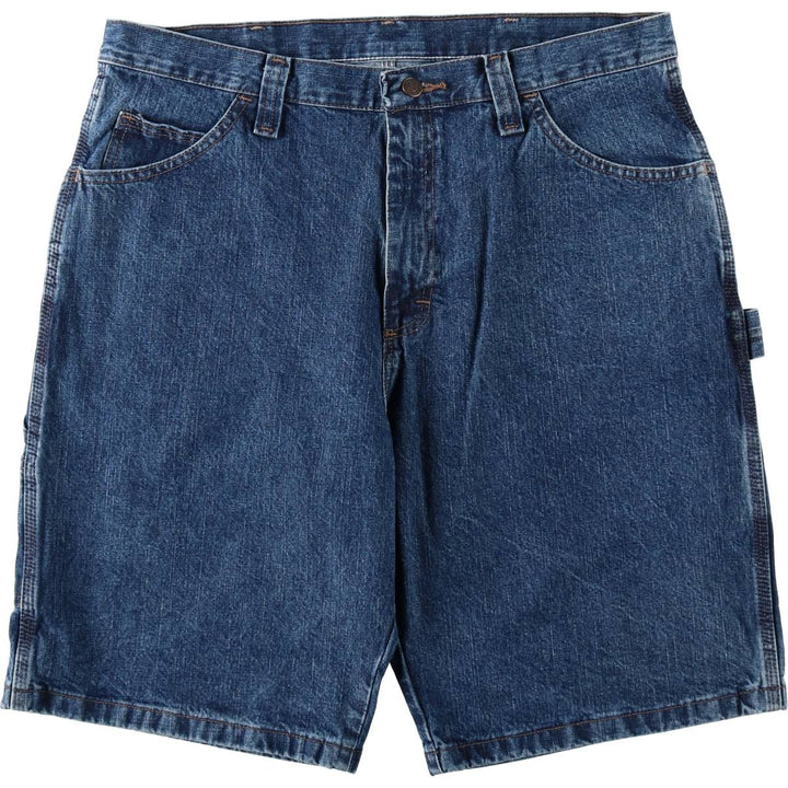 Wrangler denim painter shorts, men's size W36 (approx.) cotton blue type Vintage Second Hand