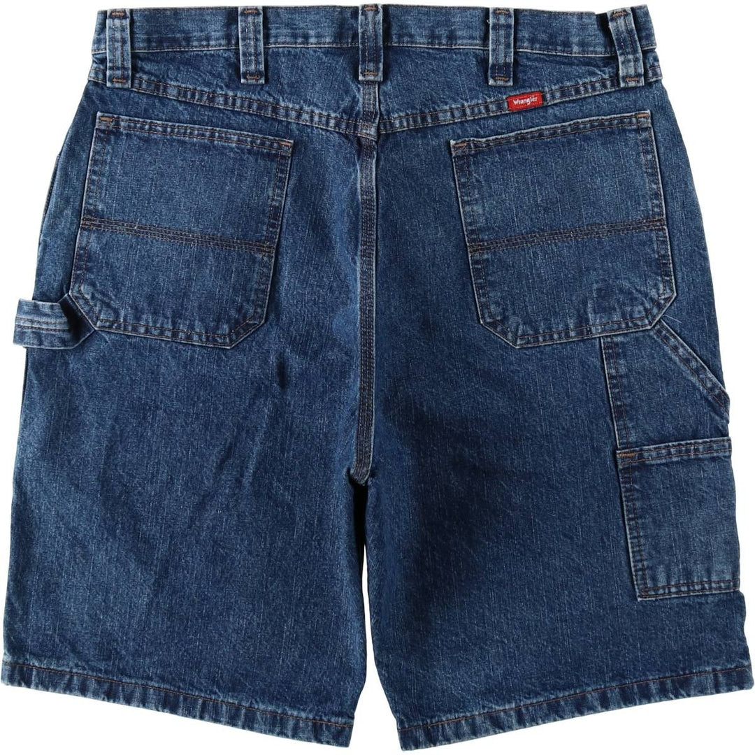 Wrangler denim painter shorts, men's size W36 (approx.) cotton blue type Vintage Second Hand