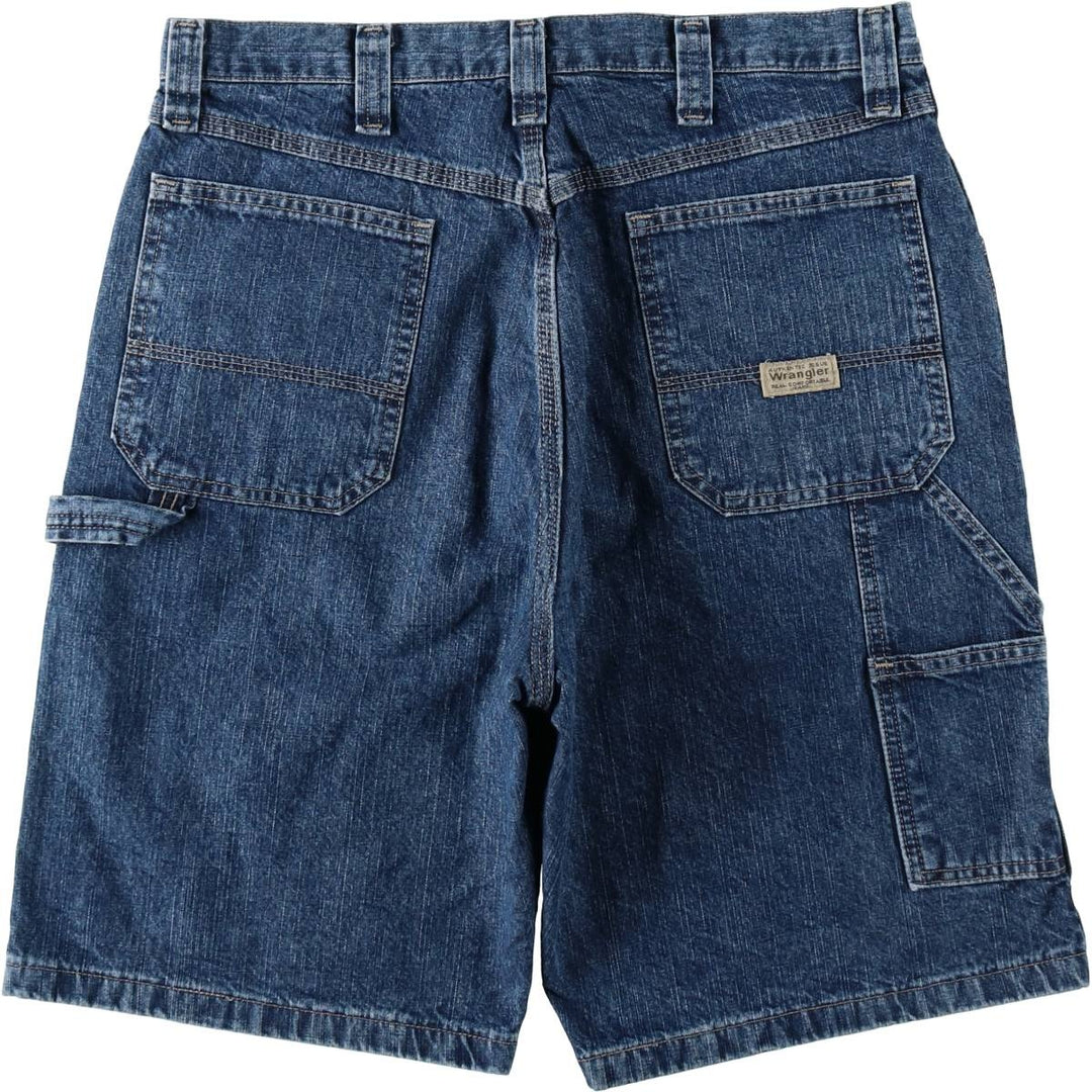 2000'S Wrangler denim painter shorts, men's size W35 (approx.) cotton blue type Vintage Second Hand
