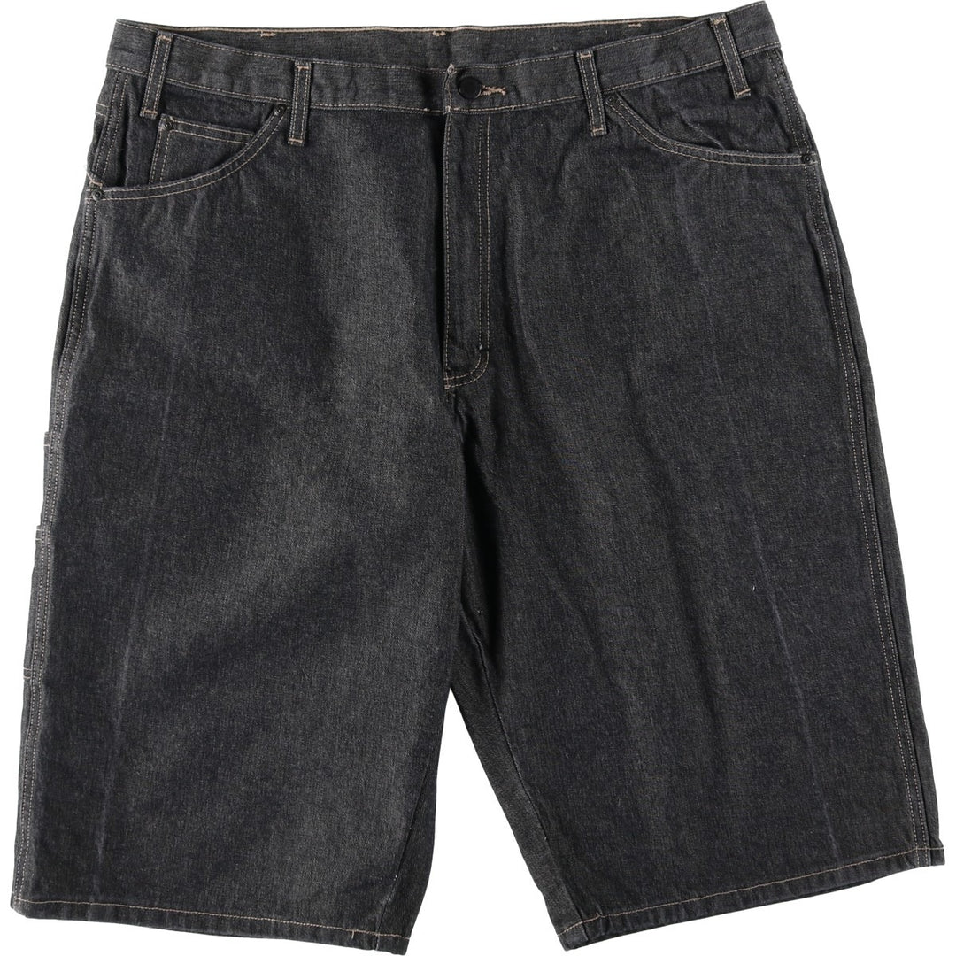 Big size Dickies black denim shorts, men's size W41 equivalent. cotton black type Vintage Second Hand