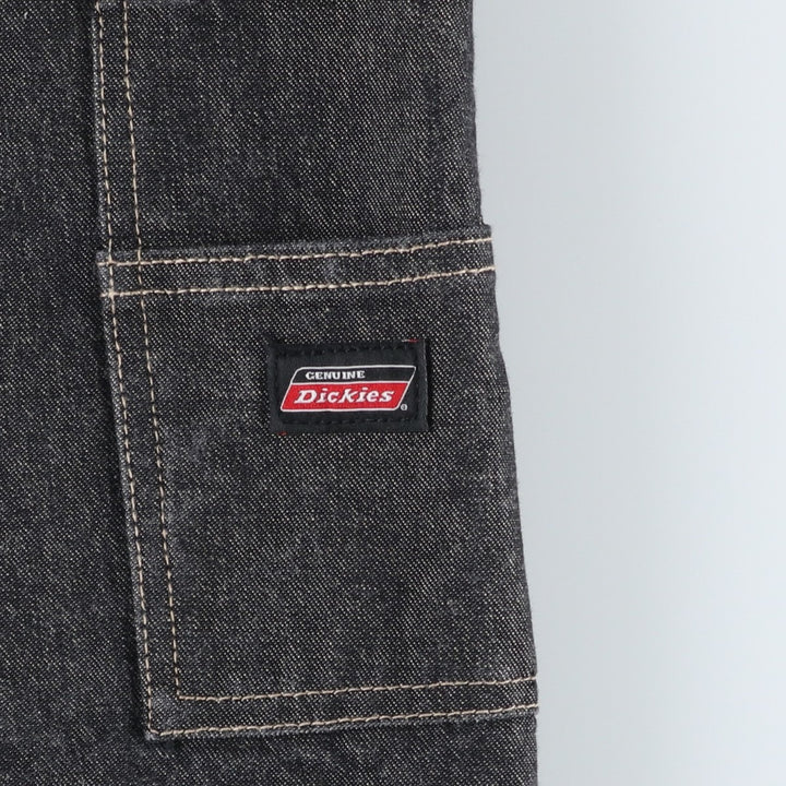 Big size Dickies black denim shorts, men's size W41 equivalent. cotton black type Vintage Second Hand