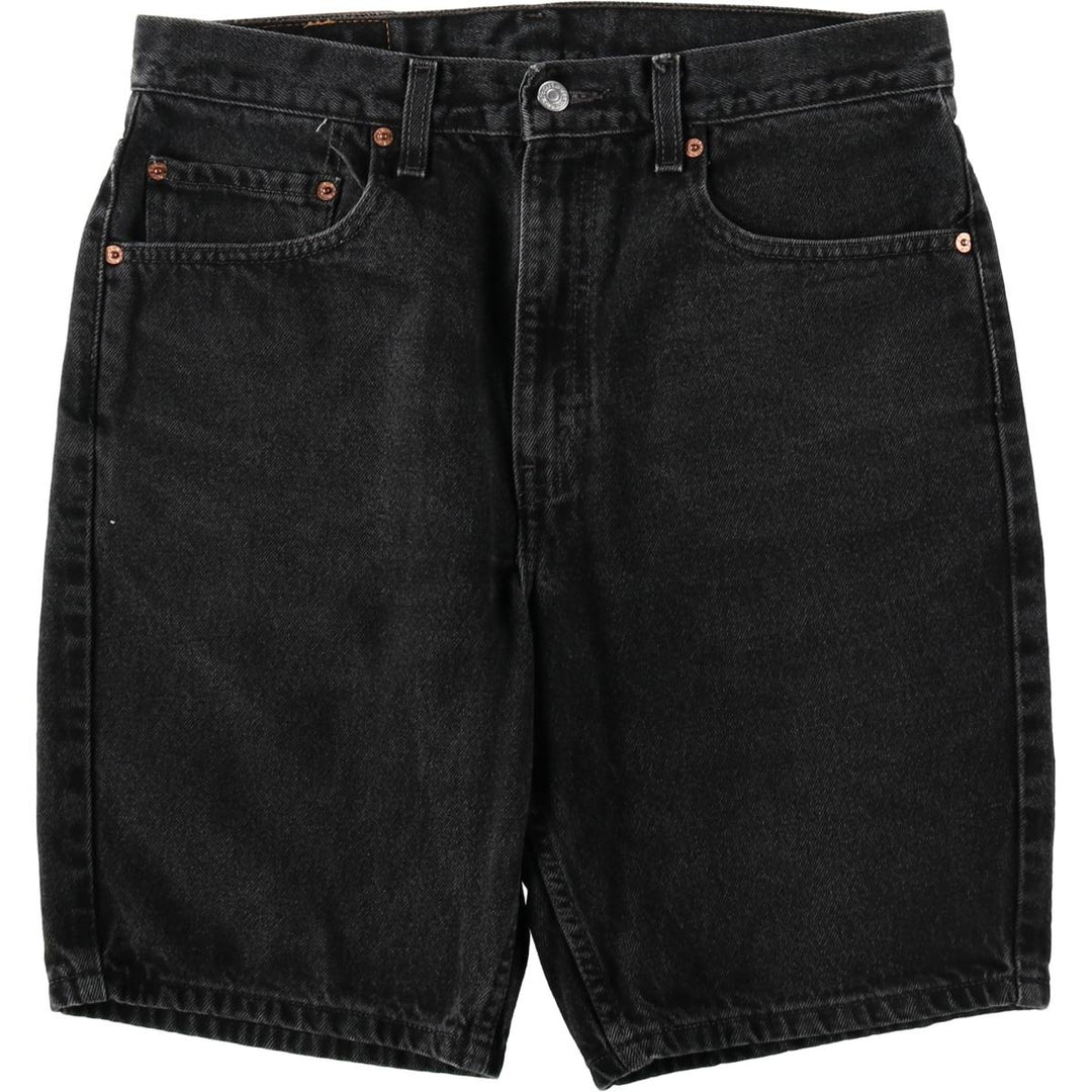 90'S Levi's 505 Regular Fit Black Denim Shorts, Men's Size W33 (approx.), Vintage cotton black type Vintage Second Hand