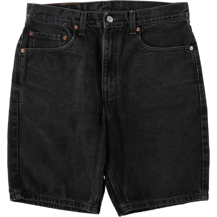 90'S Levi's 505 Regular Fit Black Denim Shorts, Men's Size W33 (approx.), Vintage cotton black type Vintage Second Hand