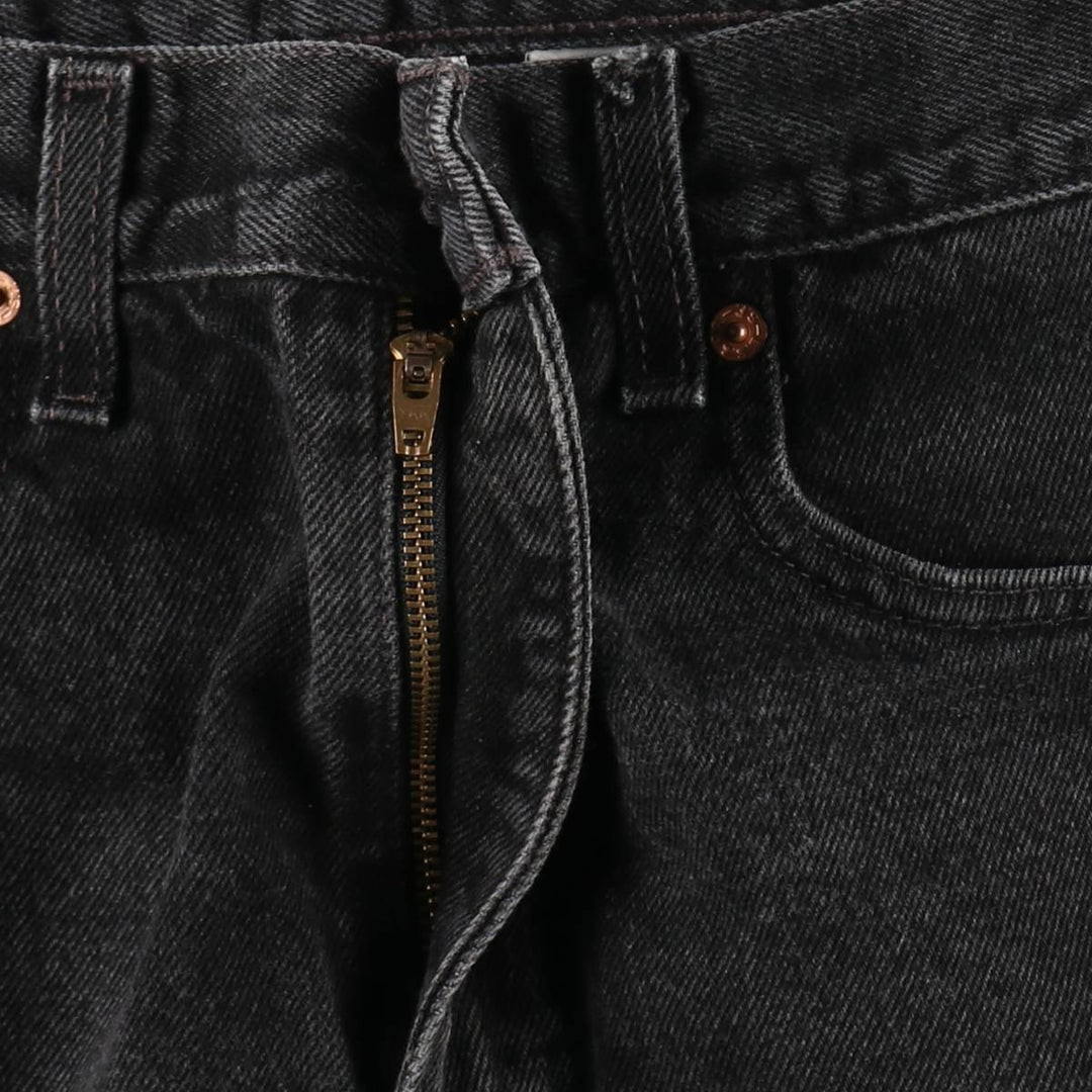 90'S Levi's 505 Regular Fit Black Denim Shorts, Men's Size W33 (approx.), Vintage cotton black type Vintage Second Hand