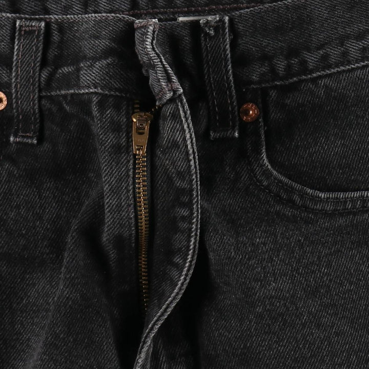 90'S Levi's 505 Regular Fit Black Denim Shorts, Men's Size W33 (approx.), Vintage cotton black type Vintage Second Hand