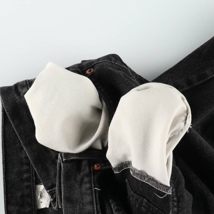90'S Levi's 505 Regular Fit Black Denim Shorts, Men's Size W33 (approx.), Vintage cotton black type Vintage Second Hand