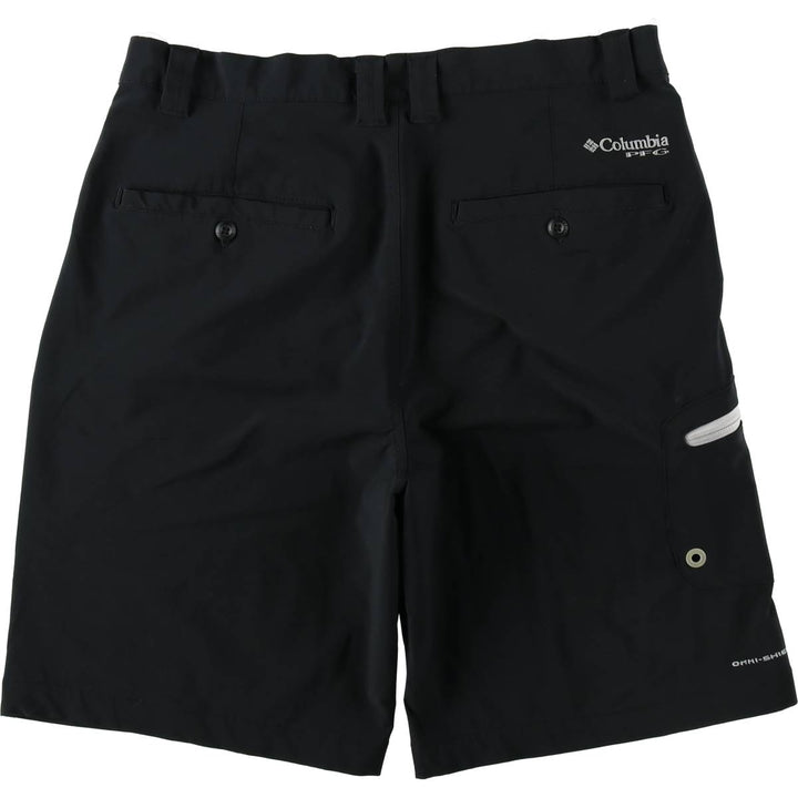 Columbia PFG OMNI-SHADE Fishing Nylon Shorts (Men's W35 equivalent) polyester black type Vintage Second Hand