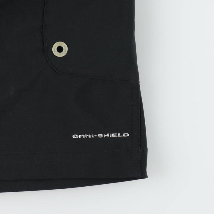Columbia PFG OMNI-SHADE Fishing Nylon Shorts (Men's W35 equivalent) polyester black type Vintage Second Hand