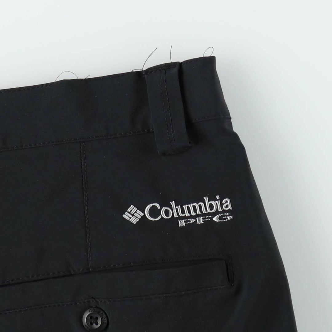 Columbia PFG OMNI-SHADE Fishing Nylon Shorts (Men's W35 equivalent) polyester black type Vintage Second Hand