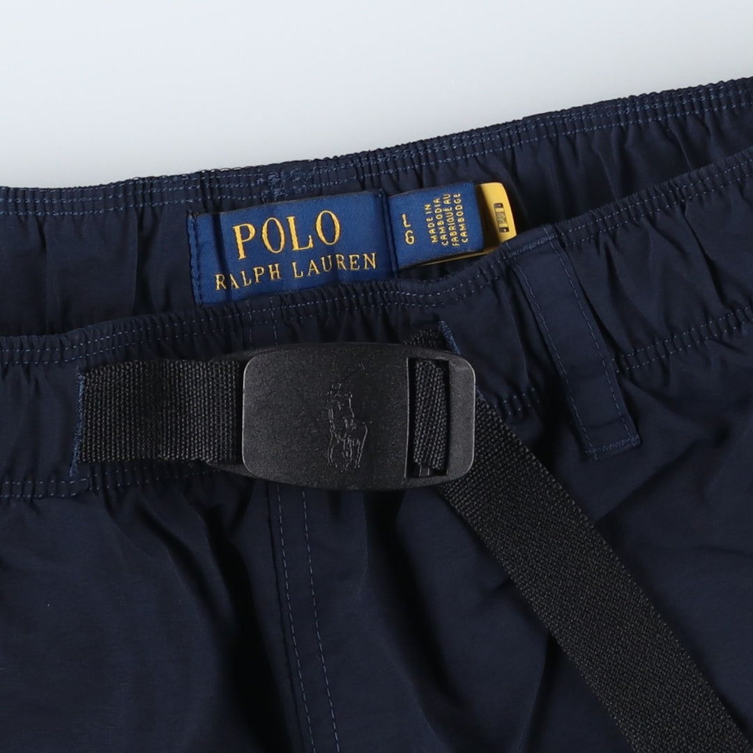 Ralph Lauren POLO RALPH LAUREN Nylon Shorts, Men's Size L (approx.) Nylon navy blue type Vintage Second Hand