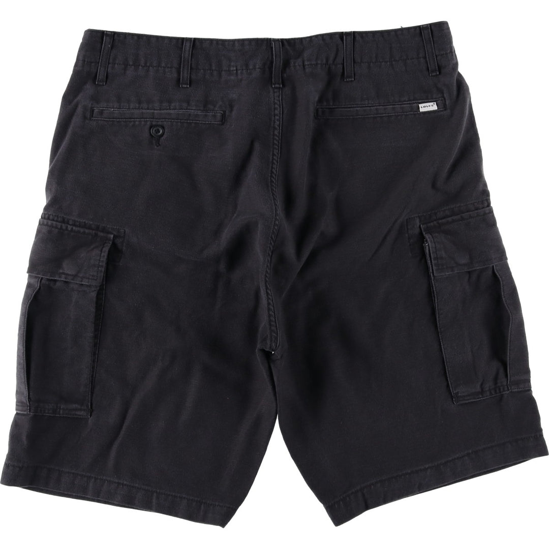 Levi's cargo shorts, men's size W38 (approx.) cotton black type Vintage Second Hand