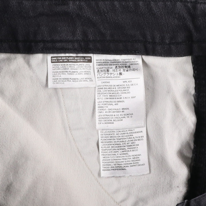 Levi's cargo shorts, men's size W38 (approx.) cotton black type Vintage Second Hand
