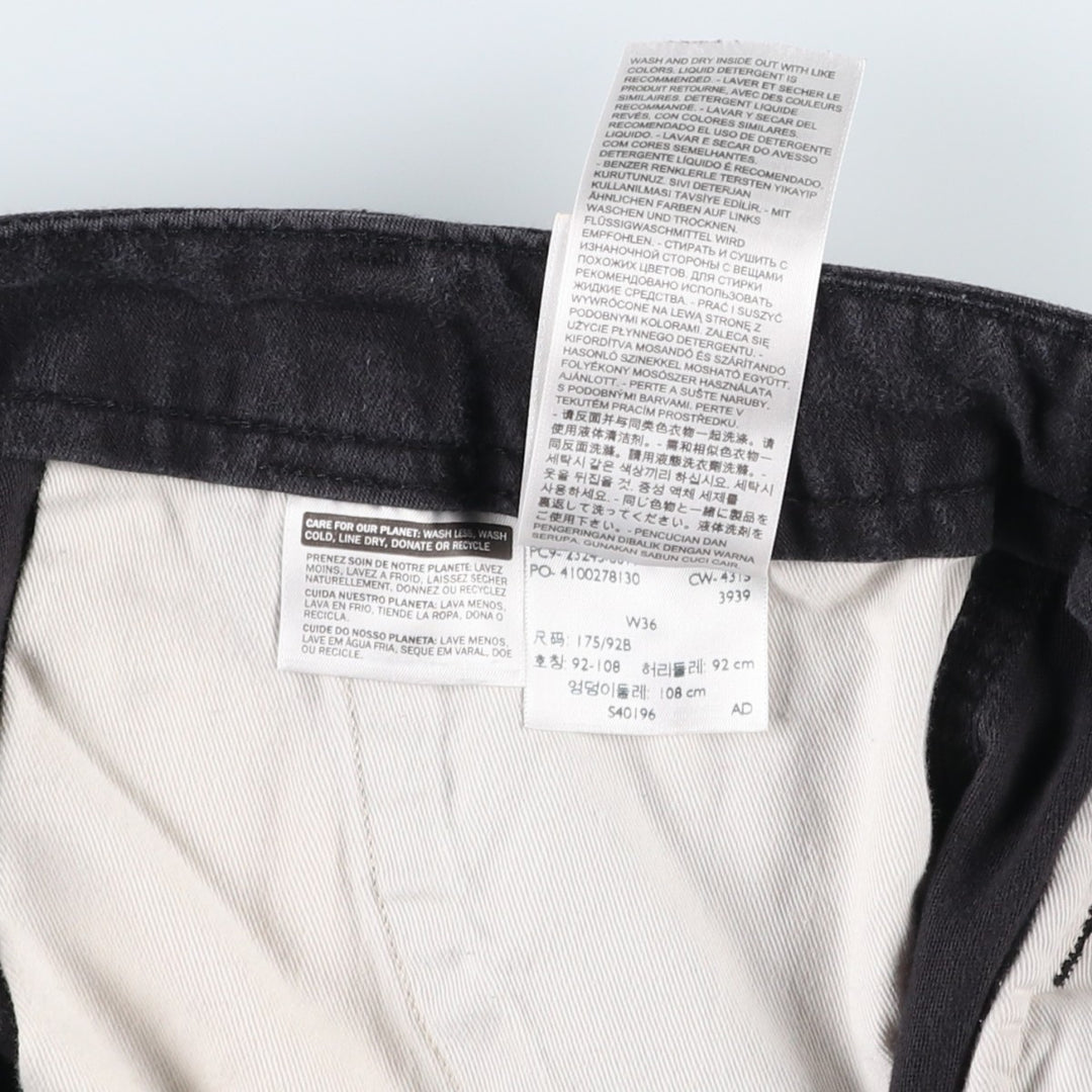 Levi's cargo shorts, men's size W38 (approx.) cotton black type Vintage Second Hand