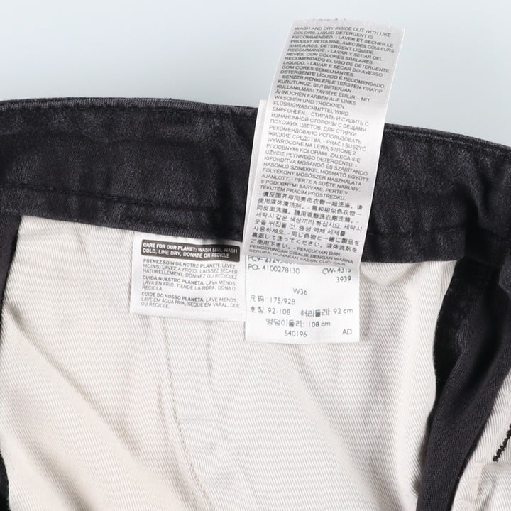 Levi's cargo shorts, men's size W38 (approx.) cotton black type Vintage Second Hand