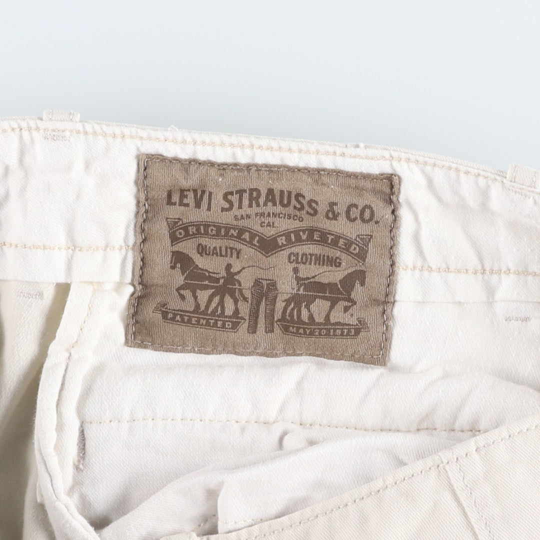 Levi's cargo shorts, men's size W36 (approx.) cotton white type Vintage Second Hand