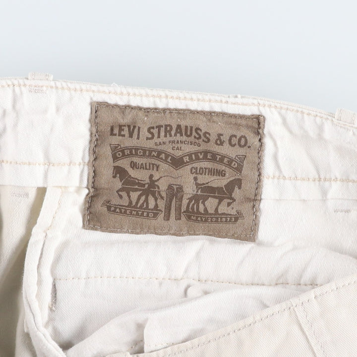 Levi's cargo shorts, men's size W36 (approx.) cotton white type Vintage Second Hand