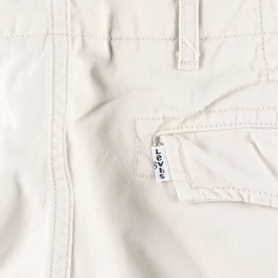Levi's cargo shorts, men's size W36 (approx.) cotton white type Vintage Second Hand