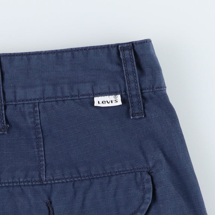 Levi's cargo shorts, men's size W36 (approx.) cotton navy blue type Vintage Second Hand
