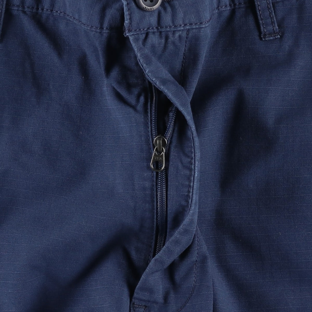 Levi's cargo shorts, men's size W36 (approx.) cotton navy blue type Vintage Second Hand