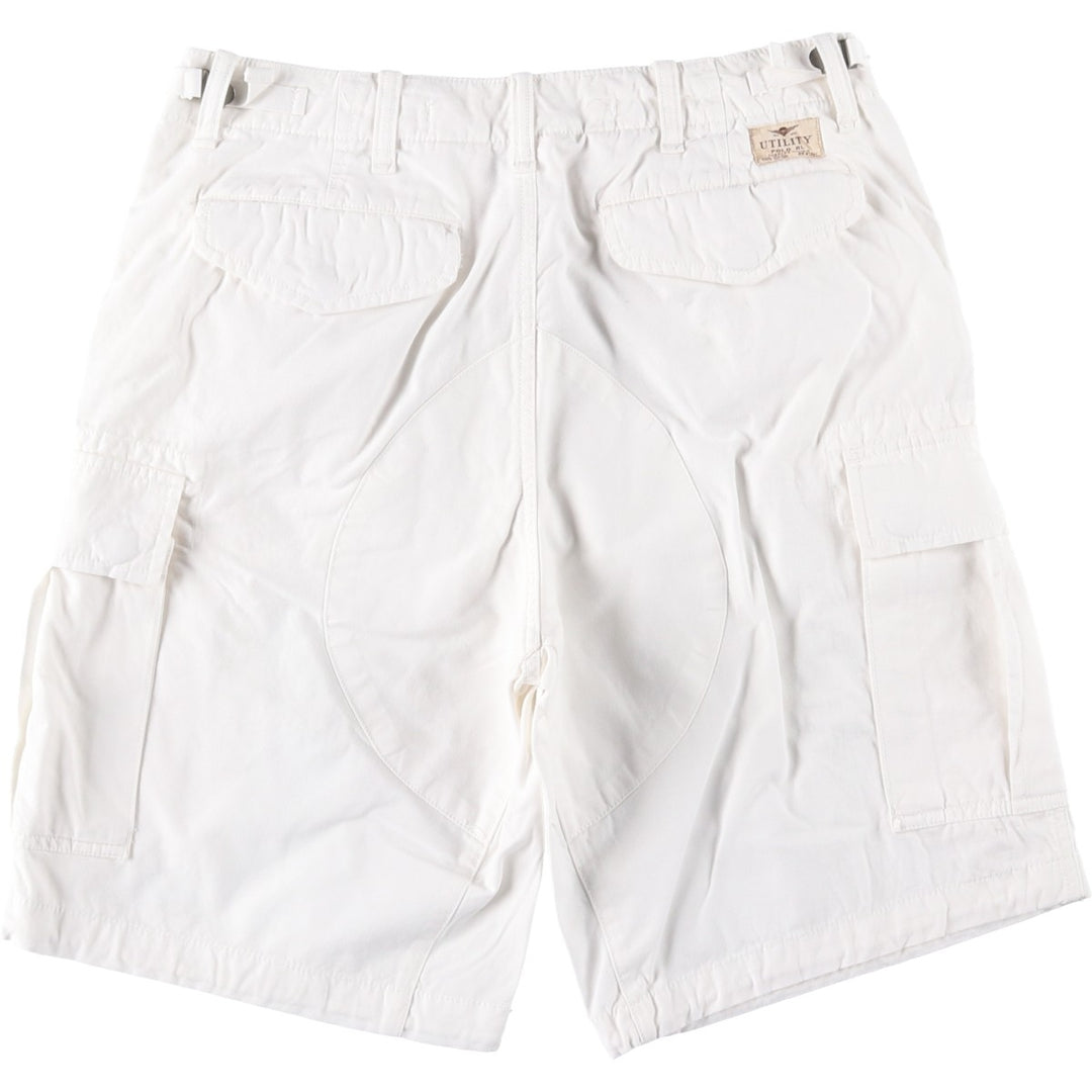 Ralph Lauren POLO RALPH LAUREN cargo shorts, men's size W31 (approx.) cotton white type Vintage Second Hand
