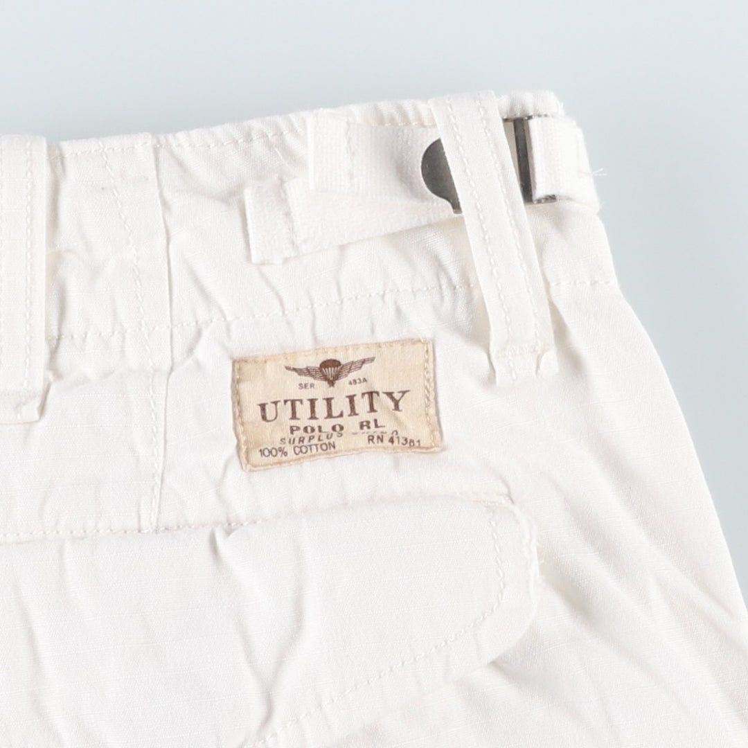 Ralph Lauren POLO RALPH LAUREN cargo shorts, men's size W31 (approx.) cotton white type Vintage Second Hand