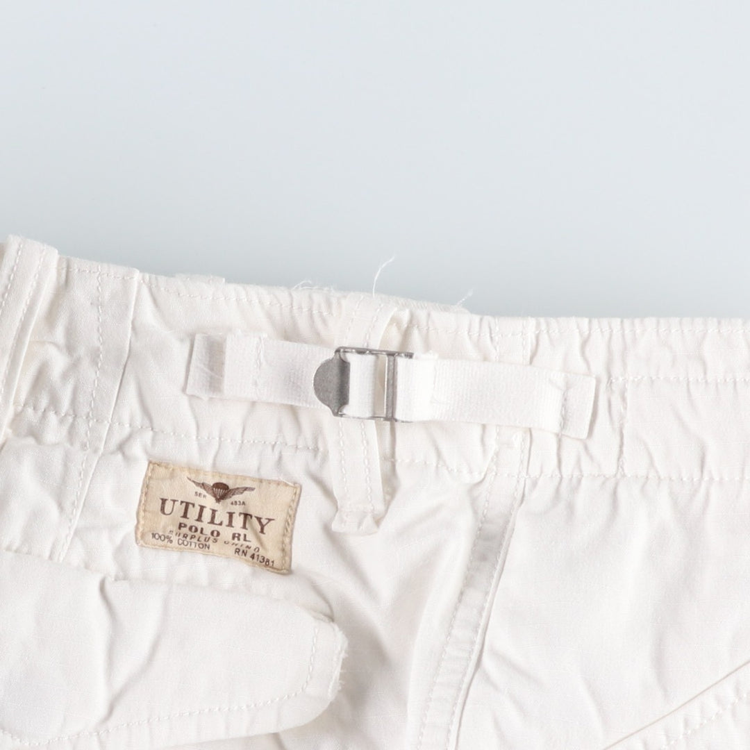Ralph Lauren POLO RALPH LAUREN cargo shorts, men's size W31 (approx.) cotton white type Vintage Second Hand