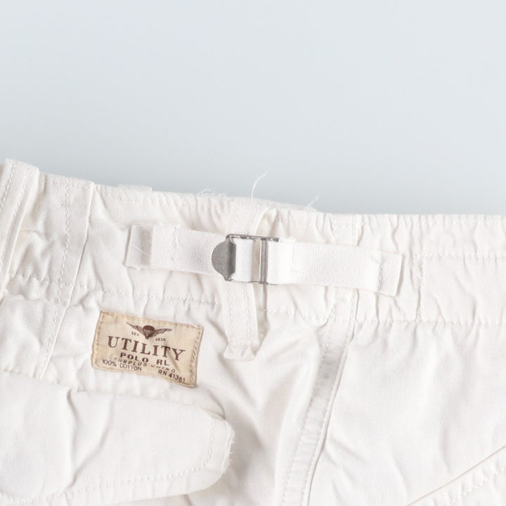 Ralph Lauren POLO RALPH LAUREN cargo shorts, men's size W31 (approx.) cotton white type Vintage Second Hand