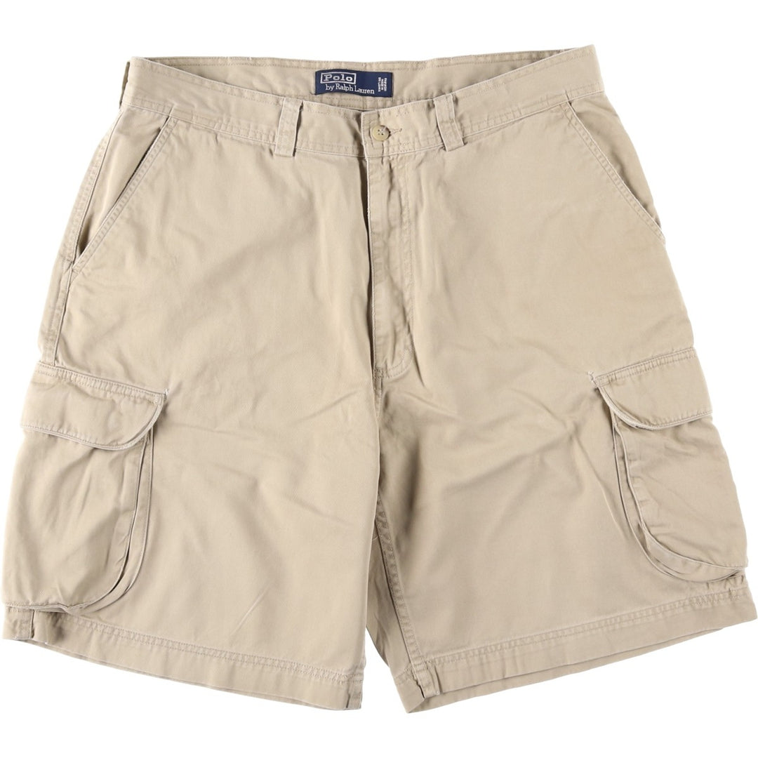 Ralph Lauren POLO by Ralph Lauren cargo shorts, short pants, men's size w36 cotton Beige type Vintage Second Hand
